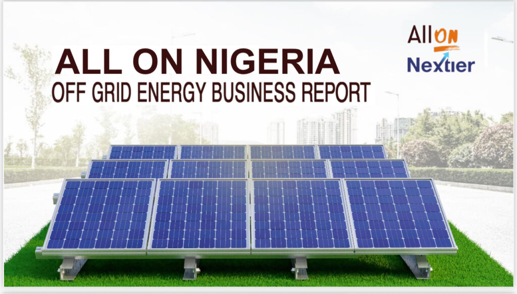 Release of All On Nigeria Off Grid Energy Business Report